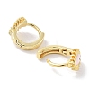 Real 18K Gold Plated Brass Enamel Evil Eye Hoop Earrings for Women EJEW-L269-130G-3