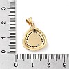 Real 18K Gold Plated Brass Clear Cubic Zirconia Pendants KK-A198-10G-03-3