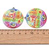 Rainbow Color Printed Iron Pendants RN-CBA3547-01B-3