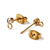 304 Stainless Steel Stud Earrings Findings LS-STAS-WH0029-44A-G-3