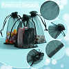 100pcs Large Organza Pouches Portable Shoes Bag Travel Storage Drawstring Bags OP-SP0001-03D-02-5