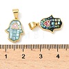 Brass Enamel Pendants KK-H534-10G-3