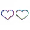 Rack Plating Rainbow Color 304 Stainless Steel Linking Rings STAS-S119-099-2