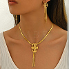 Stainless Steel Cross Tassel Necklace & Earring Sets for Women BL3761-3