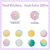 160Pcs 8 Colors Imitation Pearl Acrylic Beads OACR-SC0001-16-2
