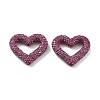 Heart Shape Polymer Clay Rhinestone Beads CLAY-NH0001-09B-10-1