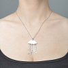 Non-Tarnish 201 Stainless Steel Cloud with Planet Pendant Necklace NJEW-OY001-60-2