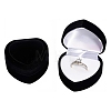 Valentine's Day Velvet Ring Storage Boxes AJEW-CL0004-89A-1
