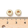 Brass Micro Pave Cubic Zirconia European Beads KK-A254-03A-G-2