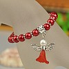 Lovely Wedding Dress Angel Bracelets for Kids BJEW-JB00727-17-2