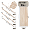 160Pcs 4 Styles Square Wood Craft Sticks WOOD-OC0004-53-2