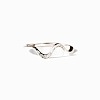 Wave Shaped 925 Sterling Silver Micro Pave Clear Cubic Zirconia Finger Rings FS-WG6021D-03-1