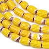 Handmade Millefiori Glass Oval Beads Strands LK-Z001-02A-03-2