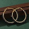 Beaded Hoop Earrings EJEW-JE03830-04-3