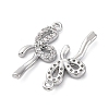 Brass Rhinestone Pendants KK-E793-16P-2
