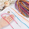 100Pcs 20 Colors Waxed Cord and Organza Ribbon Necklace Making NCOR-CY0001-01-3