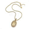 Brass Cubic Zirconia Pendant Necklaces for Women NJEW-U034-01C-G-4