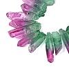 Two Tone Spray Painted Natural Quartz Crystal Points Beads Strands G-Q610-03H-3