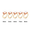 Flower Brass Enamel Adjustable Rings Setting KK-T079-17G-4