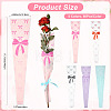 Bowknot Print Transparent PE Cone Flower Sleeves ABAG-FZC0002-001H-3