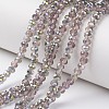 Electroplate Transparent Glass Beads Strands X-EGLA-A034-T4mm-S19-1