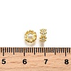 Brass Micro Pave Cubic Zirconia Beads KK-C106-25B-G-2