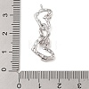 Brass Micro Pave Clear Cubic Zirconia Pendants KK-S388-12P-3