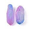 3Pcs Electroplate Natural Quartz Crystal Beads Strands G-FS0001-52-2