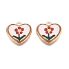 Valentine's Day Printed Alloy Pendants PALLOY-SZC0008-15A-1