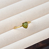 Adjustable 304 Stainless Steel & Resin & Dried Flower Cuff Open Rings FS-WGEFF9F-07-1
