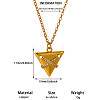 Brass Micro Pave Clear Cubic Zirconia Pendant Necklaces WGAA499-02-2