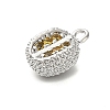 Brass Micro Pave Cubic Zirconia Pendants KK-L229-001P-01-2