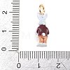 304 Stainless Steel Enamel Pendants STAS-F358-01G-06-3