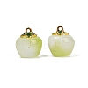 Transparent Glass Apple Pendants DGLA-E004-16A-2