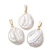 Natural Baroque Keshi Pearl Pendants PALLOY-JF05469-1