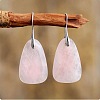Brass & Rose Quartz Dangle Earrings FS-WGAFFE8-01-1