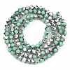 Electroplate Opaque Glass Beads Strands LS-EGLA-A034-P4mm-M13A-2