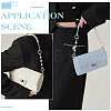 2Pcs Alloy & Glass Flat Round Link Bag Extension Chains FIND-UN00019-6