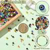 100Pcs Handmade Evil Eye Lampwork Round Bead Strands LAMP-YW0001-75-5