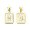 Ion Plating(IP) 304 Stainless Steel Pave Shell Pendants X-STAS-G327-01G-H-1