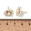Brass Enamel Stud Earrings KK-CBA8324-27G-04-5