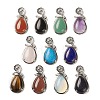 Natural & Synthetic Mixed Gemstone Pendants G-A031-02P-2