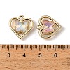 UV Plating Alloy Glass Pendants FIND-K032-21G-3