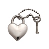 Heart Padlock & Key Alloy Pendant Decorations KEYC-O009-14P-2