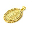 Brass Micro Pave Clear Cubic Zirconia Pendants KK-H472-45G-2