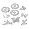 9Pcs 9 Styles 201 Stainless Steel Laser Cut Connector Charms STAS-TA0005-85-3