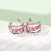 Rack Plating Brass Enamel Stud Earrings KK-CBAB1AF-38B-P-1