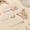 4Pcs Alloy Hair Bobby Pins PHAR-LP0002-35-1