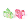 UV Plating Transparent Acrylic European Beads OACR-M027-02V-3