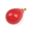 304 Stainless Steel Resin Pendants STAS-K322-10B-02-2